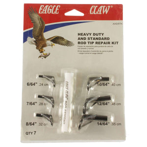 EAGLE CLAW Heavy-Duty Rod Tip Repair Kit, Heavy-Duty, Stainless Steel, Black #AHDRTK