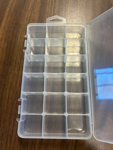 Clear Utility Box 8"x 4-1/2" x 1-1/4" adjustable dividers