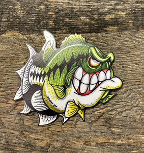 Lucky with Teeth (Largemouth Bass) Decal – Fishing Complete Inc